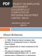 Project On Employee Engagement Successfully Completed at Britannia Industries Limited, Delhi