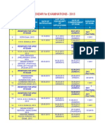 Calender UPSC 2013