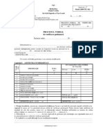 Procesul-Verbal de Verificare Gestionară: Model 2009 ITL 042