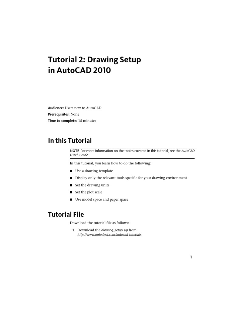 Autocad 2010 Drawing - Setup PDF | PDF | Auto Cad | Software