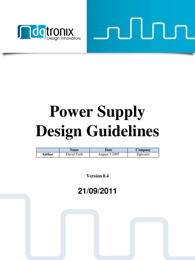 Power Supply Design Guidelines v0.4 Circuit Diagram