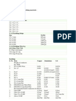 Earthing Material Weight Per M & Specifications