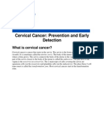 Cervical Cancer: Prevention and Early Detection