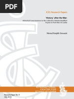 Download History after the WarHistorical Consciousness in the CollectiveSinhala-Buddhist Psyche in Post-War Sri Lanka by Dr Nirmal Ranjith Dewasiri by ColomboICES SN163129146 doc pdf