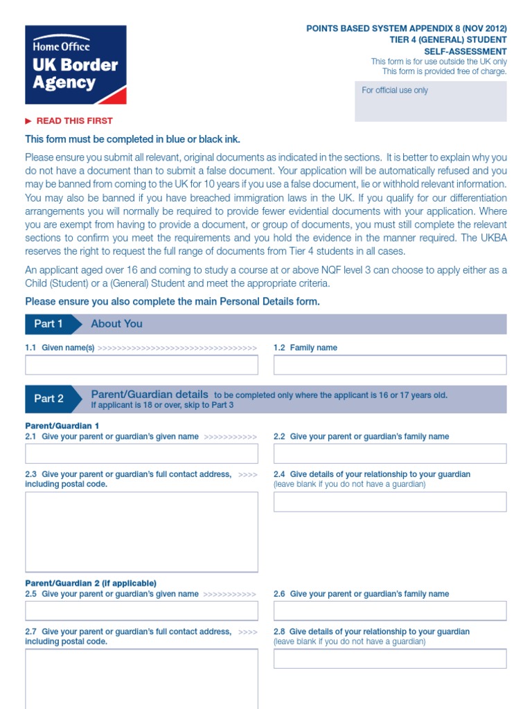 Parent Consent for UK Student Visa | PDF | Postgraduate Education ...