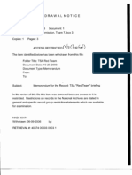 T7 B6 TSA Red Team FDR - Entire Contents - 2 Withdrawal Notices - 10-20-03 Memo and Handwritten Notes Re TSA Red Team Briefing 382