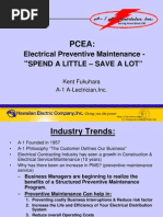 Pcea: ": Electrical Preventive Maintenance - Spend A Little - Save A Lot"