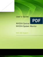 NVIDIA Control Panel and System Monitor With ESA User Guide