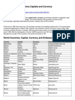 World Countries - Country Capitals and Currency: Author: Administrator Saved From