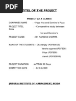 Download Comparative Analysis Between Pizza Hut and Domminos by Dhananjay Kumar SN16314990 doc pdf