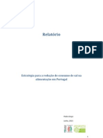 Relatório: Estratégia para A Redução Do Consumo de Sal Na Alimentação em Portugal