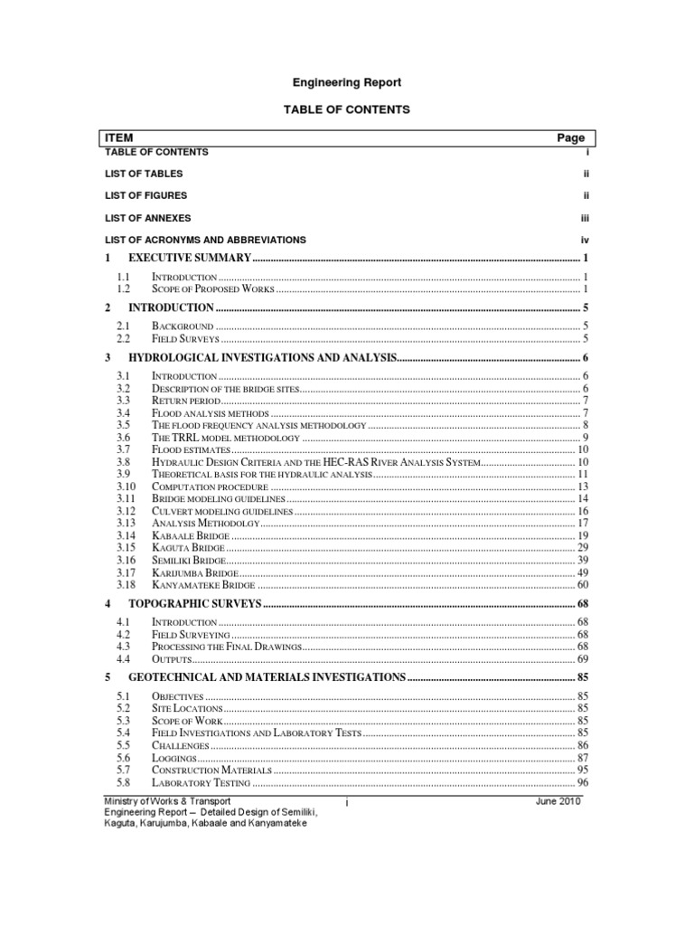 Bridge Design and Hydraulic Analysis Report | PDF | Flood | Civil ...
