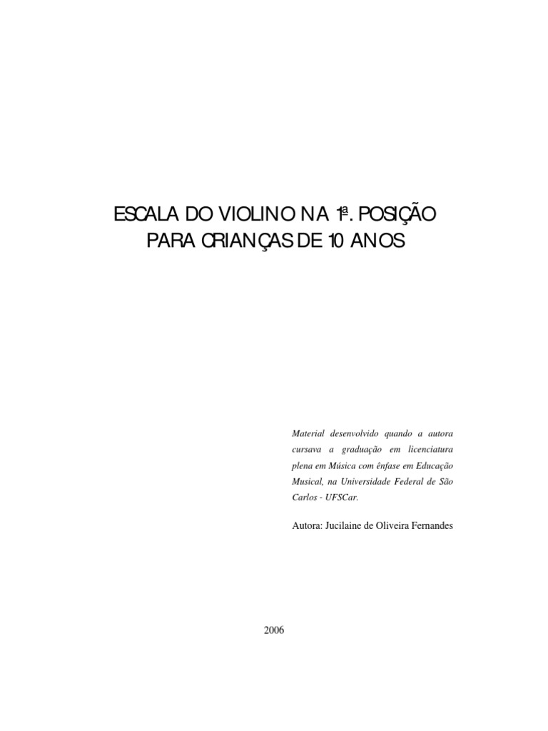 Metodo Escala de Violino Na 1 Posicao PDF | PDF | Composições musicais ...