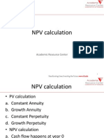 Net Present Value (NPV) Calcualtion