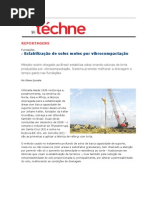 Estabilização de solos moles por vibrocompactação