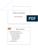 Block Cipher Modes & Operations