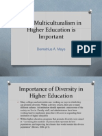 Multicultural Affairs in Higher Education