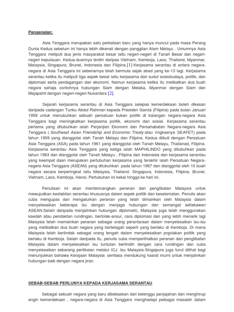 Kepentingan Asean