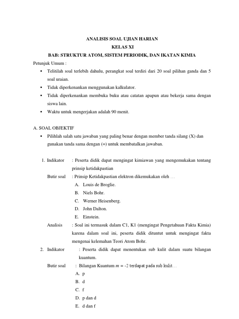 Soal Pilihan Ganda Ikatan Kimia Dan Jawabannya Ilmusosial Id
