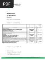 Cotação Treinamentos 26.07.13