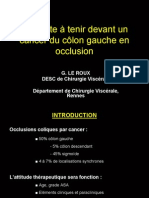 Conduite à tenir devant un kc colique en occlusion 2003