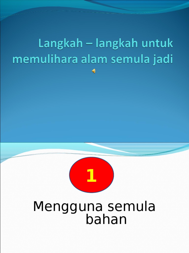 Langkah - Langkah Mengitar Semula | PDF