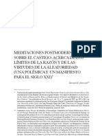 Harcourt, B-meditaciones Posmodernas-limites a La Razon y Las Virutdes de La Aleatoriedad