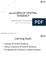 (7) Measures of Central Tendency