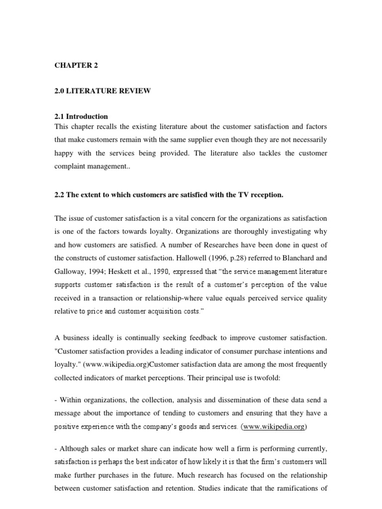 literature review on customer satisfaction of reliance jio
