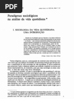 Paradigmas Sociologicos Na Analise Da Vida Quotidiana