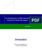 Integrigy Intro To SQL Injection Attacks
