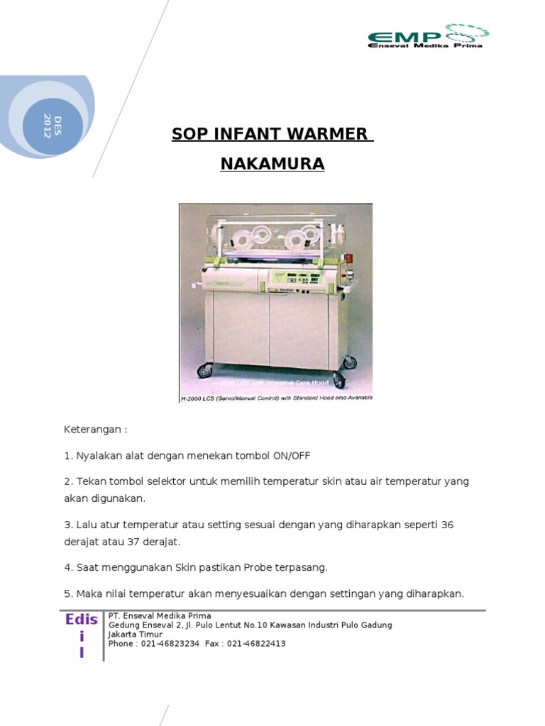 SOP Incubator Nakamura PDF