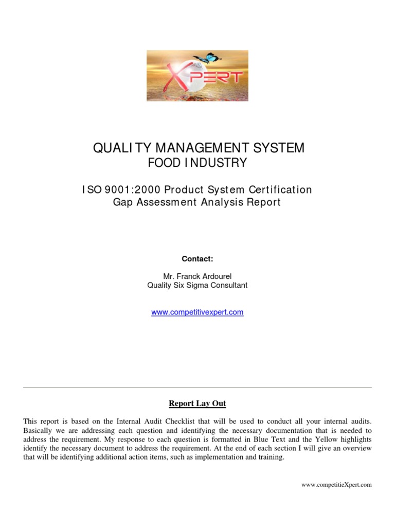 ISO 9001:2000 Gap Assessment Report | PDF | Iso 9000 | Quality ...