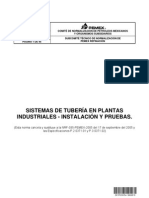 Instalación y pruebas de sistemas de tubería industrial