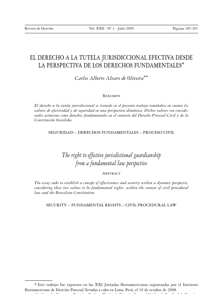 El Derecho A La Tutela Judicial Efectiva | PDF | Derecho Constitucional ...