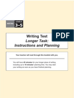 2004 Longer Writing Test Planning