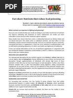Fact Sheet-Nutrients That Reduce Lead Poisoning 