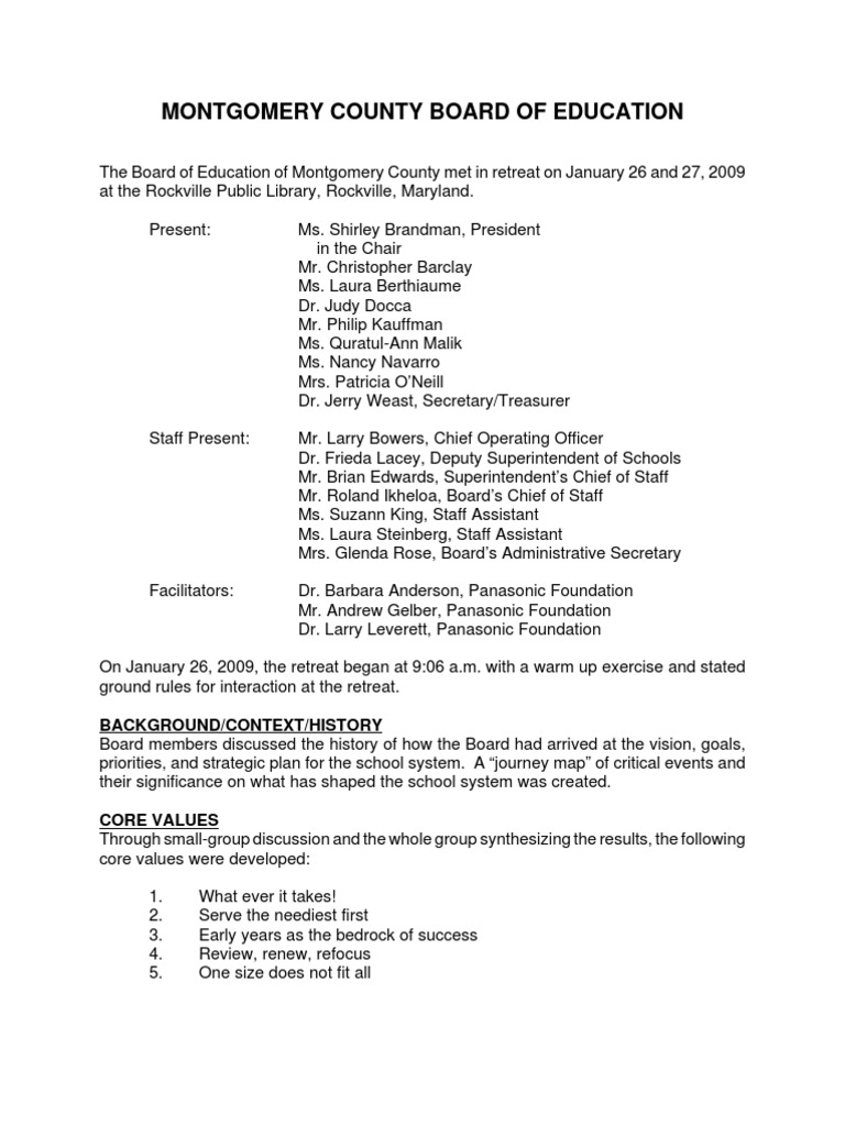 Montgomery County Board of Education: Background/Context/History | PDF ...