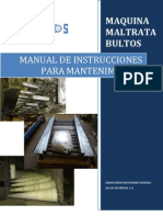 Manual de Instrucciones para Mantenimiento