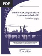 Download Minnesota ComprehensiveAssessments - Series III Sample questions for 5th grade level by Minnesota Public Radio SN163338326 doc pdf