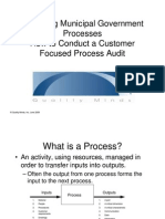 Conducting Process Audits for Municipal Government