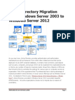 Active Directory Migration From Windows Server 2003 to Windows Server 2012