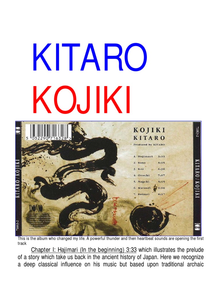 Kitaro Kojiki PDF Orchestras Performing Arts