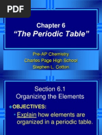 Chapter 6 The Periodic Table