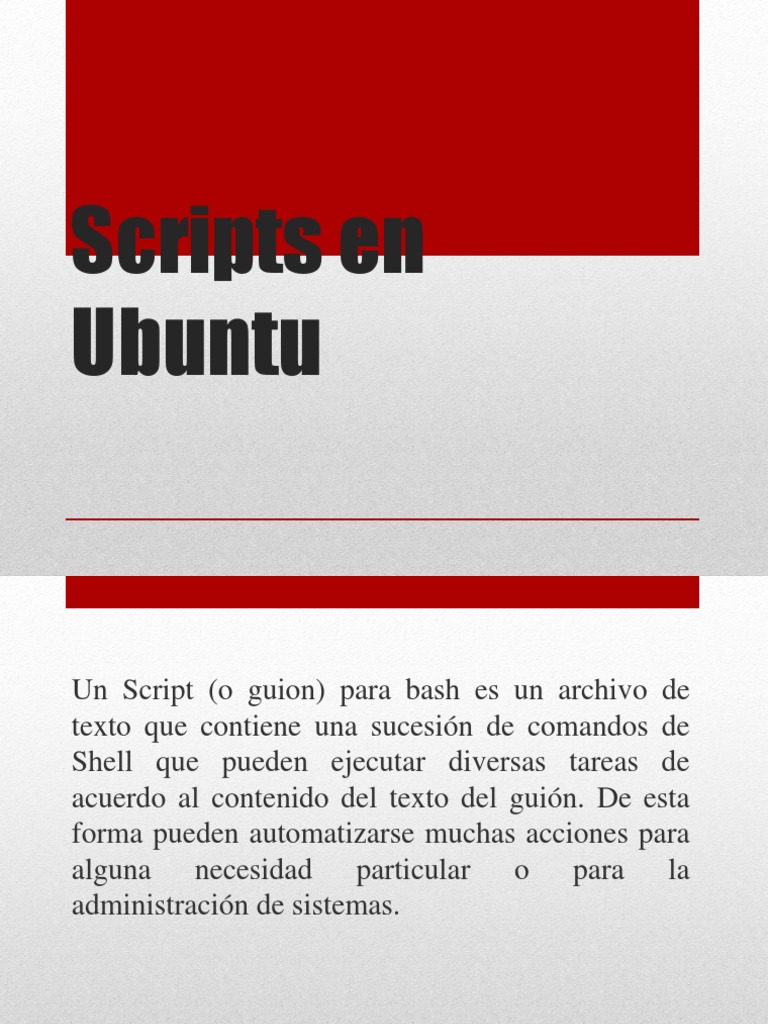 Guía de Scripts Bash en Ubuntu | PDF | Estudios de idiomas extranjeros