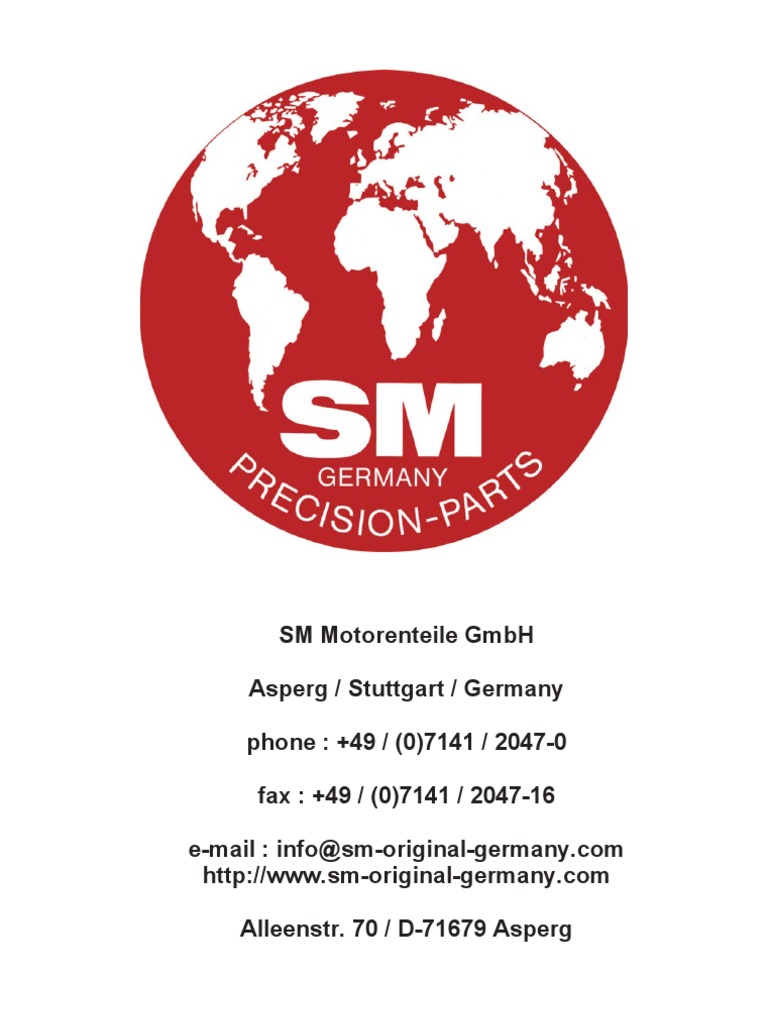 Catálogo de Peças para Motores SM | PDF | Fabricantes de