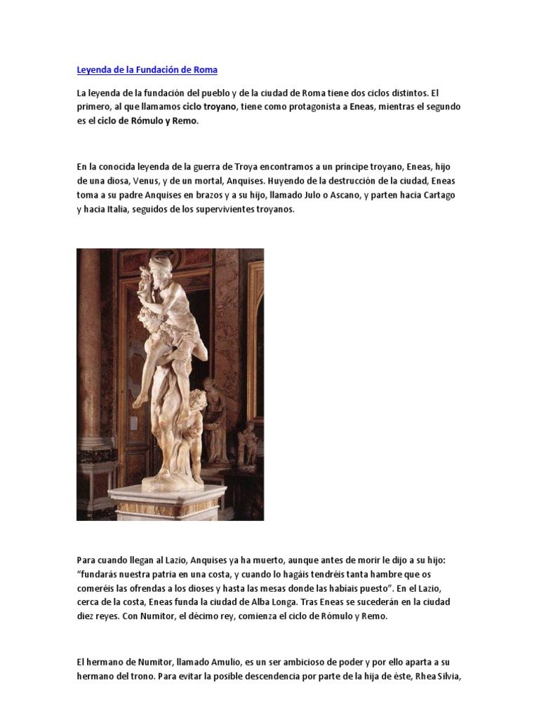 Eneas y la Fundación de Roma | PDF | Romulus y Remus | Eneas