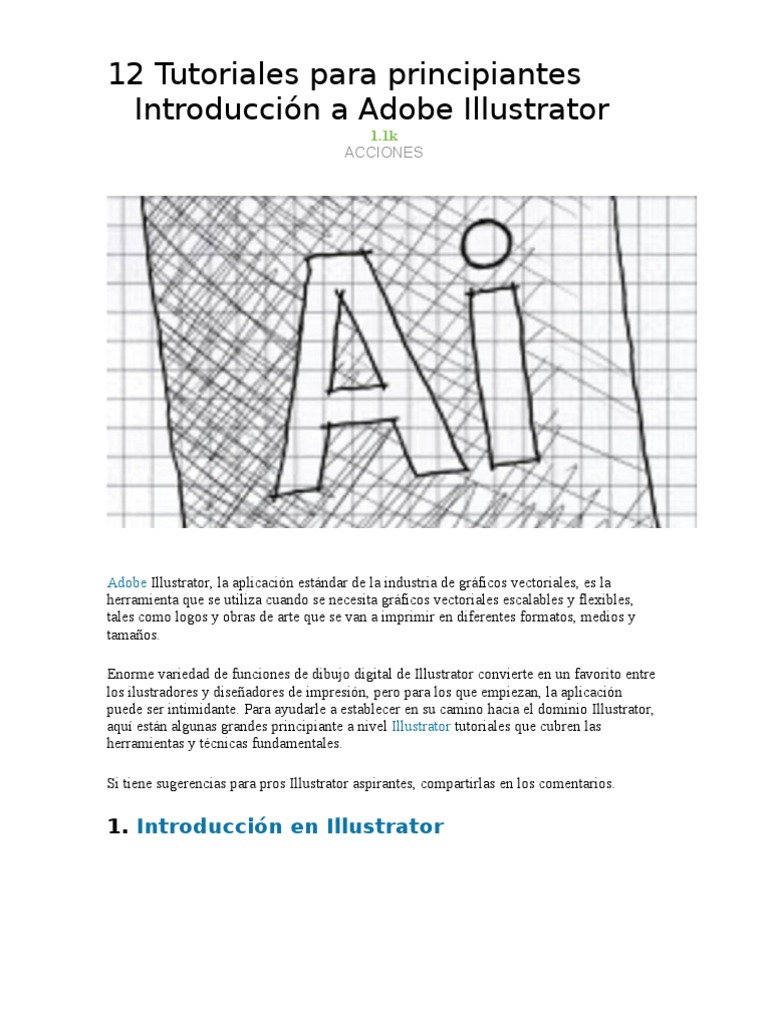 Tutoriales Básicos de Adobe Illustrator | PDF | Ilustrador Adobe ...