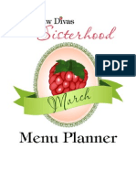 March Green Menu Planner