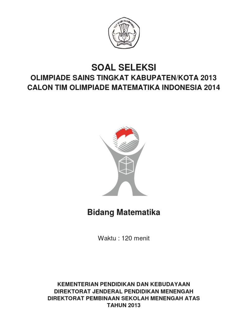 Soal Osn Matematika Sma Kab 2013